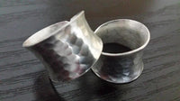 Cargar imagen en el visor de la galería, Silberringe gehämmert 15mm breit offen verstellbar Ringe 925 Sterling Silber

