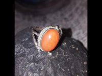 Load image into Gallery viewer, Silberringe Karneol Seil Bögen Kugeln oval 925
