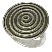 Load image into Gallery viewer, Silberring Aufsatz Platte Strudel 925er Sterling Silber Silberschmuck Damen Ringe

