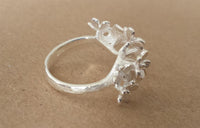 Load image into Gallery viewer, Silberring Schleife Blumen Ring aus 925er Sterling Silber Damen Designer Schmuck Ringe

