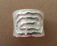 Load image into Gallery viewer, Silberring hell oxidiert offen Spirale eckig 925er Sterling Silber Damen Silberschmuck Ringe
