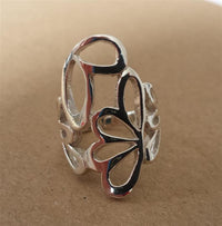 Load image into Gallery viewer, Silberring filigran Bögen glänzend Ring aus 925er Sterling Silber Damen Silberschmuck Ringe
