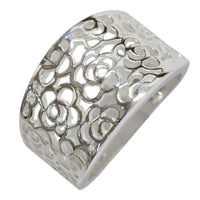 Load image into Gallery viewer, Silberring filigran Blumen Muster Band Ring 925er Sterling Silber Damen Schmuck Ringe
