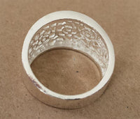 Load image into Gallery viewer, Silberring filigran Blumen Muster Band Ring 925er Sterling Silber Damen Schmuck Ringe
