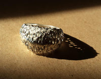 Load image into Gallery viewer, Silberring massiv aufgeraut hell oxidiert 925er Sterling Silber Damen Silberschmuck Ringe
