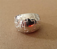 Load image into Gallery viewer, Silberring Puzzle Muster hell oxidiert Ring 925er Sterling Silber Damen Designer Schmuck
