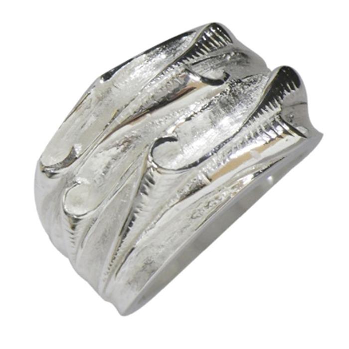 Silberring massiv hell oxidiert gerollt Einkerbungen 925er Sterling Silber Damen Ringe