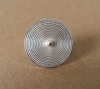 Load image into Gallery viewer, Silberringe Perle Spirale flach rund 925er Sterling Silber Ringe verstellbar unisex
