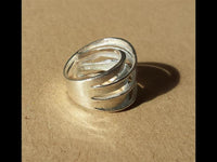 Load image into Gallery viewer, Silberring geflochten Stränge matt glänzend 925er Sterling Silber Damen Silberschmuck Ringe
