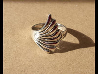 Load image into Gallery viewer, Silberring Ring glänzend Flügel Ringe 925er Sterling Silber Damen Schmuck
