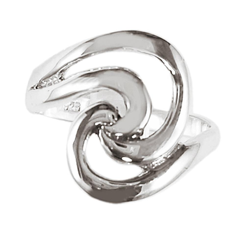 Silberring Ring geschwungene Wellen Strudel Ringe 925er Sterling Silber Schmuck