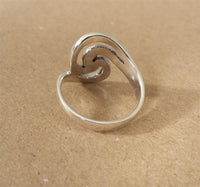 Load image into Gallery viewer, Silberring Ring geschwungene Wellen Strudel Ringe 925er Sterling Silber Schmuck
