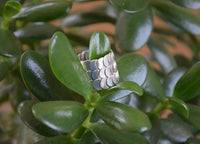 Load image into Gallery viewer, Silberring Schuppen Muster massiv Ringe 925 Sterling Silber
