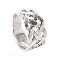 Load image into Gallery viewer, Silberring Netz Schleifen Ringe 925 Sterling keltisch Knoten Bandringe

