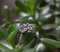 Cargar imagen en el visor de la galería, Ring filigran nackte Frau Engel 925e Sterling Silber
