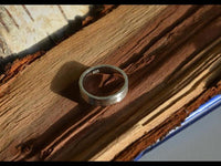 Load image into Gallery viewer, Bandring gerade 5mm breit gebürstet 925 Sterling Silber
