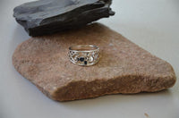 Load image into Gallery viewer, Silberring Blume spiralig 925er Sterling Silber Ring
