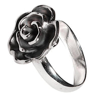 Load image into Gallery viewer, Ring oxidiert glänzend Rose 925 Silber verstellbar
