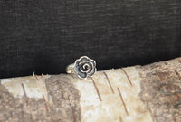 Load image into Gallery viewer, Ring oxidiert glänzend Rose 925 Silber verstellbar
