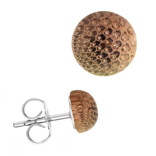 Holzohrstecker Edelstahl Halbkugel verschiedene Holzarten unisex