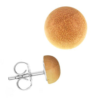 Load image into Gallery viewer, Holzohrstecker Edelstahl Halbkugel verschiedene Holzarten unisex
