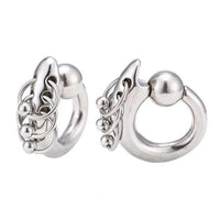 Load image into Gallery viewer, Universal Piercing Klemmkugel Captive Bead Edelstahl silbern gepierct drei Ringe
