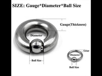 Load image into Gallery viewer, Piercing Ball Closure Ring Klemmkugel Captive Bead Edelstahl
