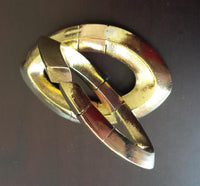 Load image into Gallery viewer, Piercing Ohrgewicht gold rotgold 8mm Kupfer Messing 23,5g 50mm Mandel Creolen
