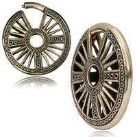 Cargar imagen en el visor de la galería, Clicker Piercing Ohrgewicht Rad 5mm Messing 27g
