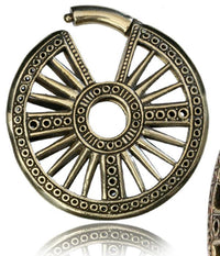 Cargar imagen en el visor de la galería, Clicker Piercing Ohrgewicht Rad 5mm Messing 27g
