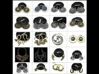 Load image into Gallery viewer, Piercing Ohrhänger Messing Lotus Spirale Türkis Stein
