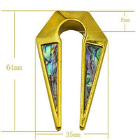 Cargar imagen en el visor de la galería, Piercing Ohrgewicht Edelstahl 41g Paua Pfeil 8mm
