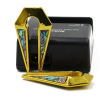 Cargar imagen en el visor de la galería, Piercing Ohrgewicht Edelstahl 41g Paua Pfeil 8mm
