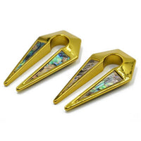 Cargar imagen en el visor de la galería, Piercing Ohrgewicht Edelstahl 41g Paua Pfeil 8mm
