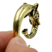 Load image into Gallery viewer, Piercing Ohrgewicht Messing Elefant Spirale
