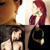 Load image into Gallery viewer, Piercing Ohrgewicht Messing 27g Seepferdchen 4mm Hook
