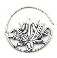 Load image into Gallery viewer, Piercing Ohrgewicht White Brass Lotus Spirale Ohrhänger

