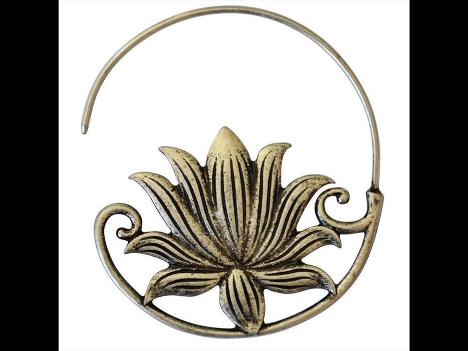 Piercing Ohrgewicht White Brass Lotus Spirale Ohrhänger