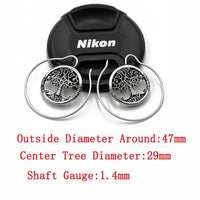 Load image into Gallery viewer, Piercing Ohrhänger White Brass Spirale Baum des Lebens
