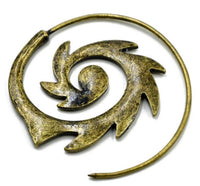 Load image into Gallery viewer, Piercing Ohrgewicht 10g Messing Flame Spirale 1.4mm
