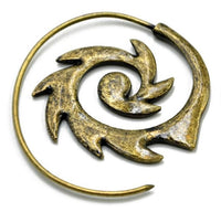 Load image into Gallery viewer, Piercing Ohrgewicht 10g Messing Flame Spirale 1.4mm
