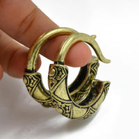 Load image into Gallery viewer, Piercing Ohrgewicht 29g Messing Creolen Hoops 6mm Hook
