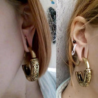 Load image into Gallery viewer, Piercing Ohrgewicht 29g Messing Creolen Hoops 6mm Hook
