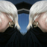 Load image into Gallery viewer, Piercing Ohrgewicht 29g Messing Creolen Hoops 6mm Hook
