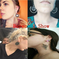 Load image into Gallery viewer, Piercing 14g Ohrgewicht White Brass Blume Onyx 4mm Spirale
