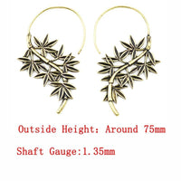 Load image into Gallery viewer, Piercing Messing Hook Ohrhänger 1.35mm Zweig
