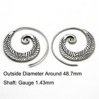 Load image into Gallery viewer, Piercing White Brass Spirale silber 1,43mm Farn Hook

