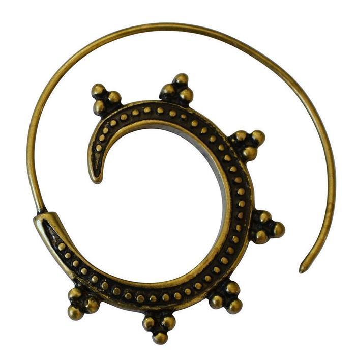 Piercing Messing Spirale silber gold 1,4mm Punkte Hook