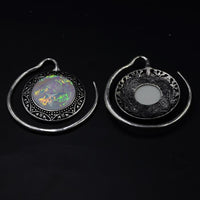 Load image into Gallery viewer, Piercing Ohrgewicht Edelstahl Stern Stein 3mm Spirale
