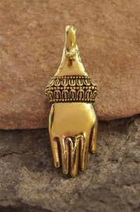 Load image into Gallery viewer, Piercing 36g Ohrgewicht Brass 6mm Buddha Hand
